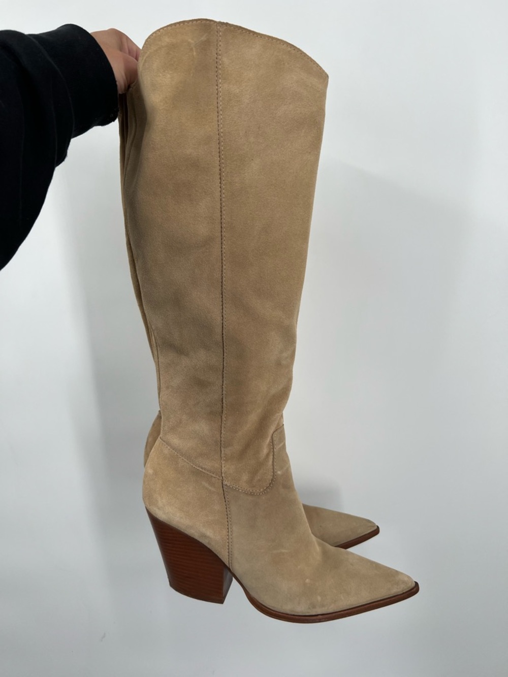 Vince Camuto Tan Suede Leather Oyennda Tall Knee High Boots 11 - Picture 3 of 11